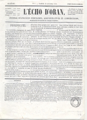 ECHO D ORAN SAMEDI 12 OCTOBRE 1844 PAGE 00 01